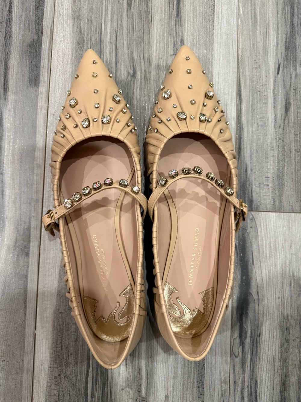Jennifer Sumko X Antonio Melani sparkle studded flats